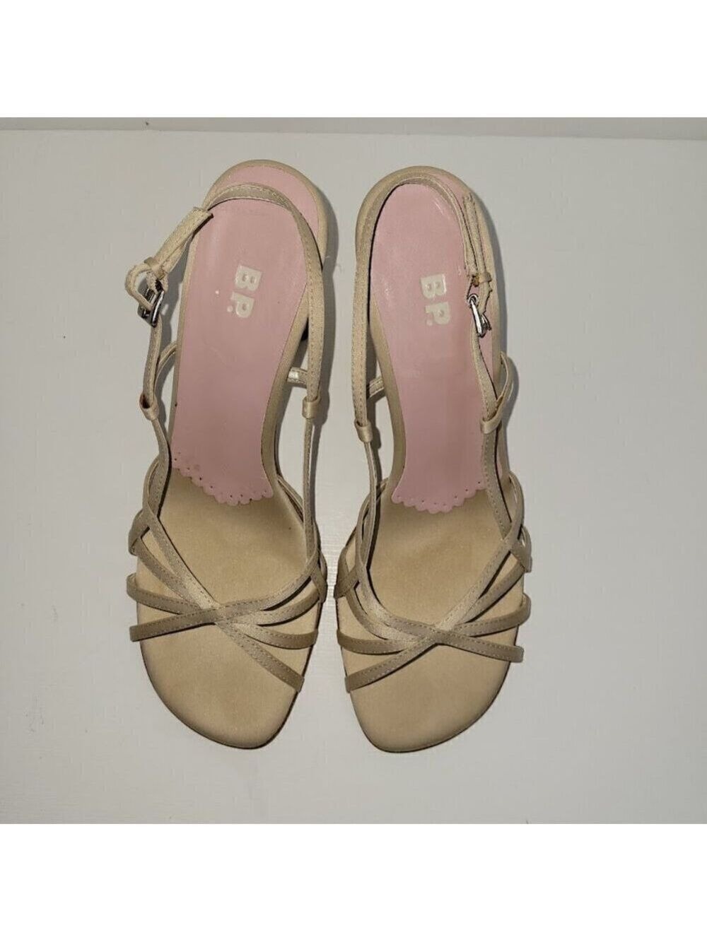 BP Nordstrom Lauren Strappy Sandal Ivory Beige Dressy Shoe Women's Size 6.5 - Picture 3 of 15